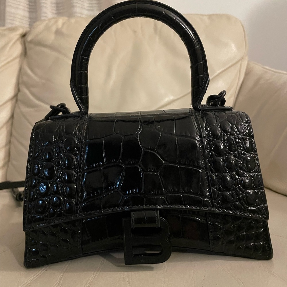 Balenciaga Hourglass Xs Top Handle Bag